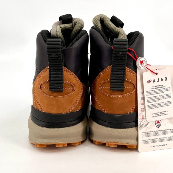 Pajar Urban Alpn Men's Waterproof Hiking Boots Size 8.5 Cognac Black Leather - Picture 5 of 15